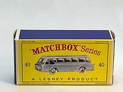 Moko Matchbox Lesney #40 Royal Tiger Long Distance Coach Original Box Only • $19.99