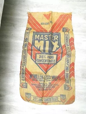 Vintage Master Mix 100 Pound 35% Hog Concentrate Burlap Sack • $5.99