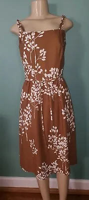 Vintage 70s Malia Brown And White Hawaiian Dress Made In Honolulu Size 8 EUC • $49.99