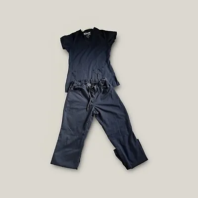 Grey's Anatomy By Barco Active Scrub Set Women's S Small Gray/Blue Uniform ✅ • $36.99