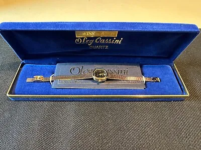 Vintage Men's Or Women's Oleg Cassini Swiss Wrist Watch Quartz In Box SWS-31-190 • $44.99