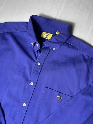 Duck Head Shirt Mens Large Button  Up Long Sleeve Blue Made In Usa VTG • $18