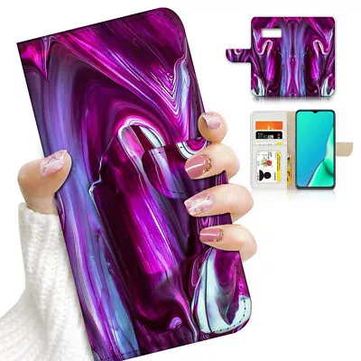 ( For Samsung S7 ) Wallet Flip Case Cover AJ23142 Purple Paint • $12.99