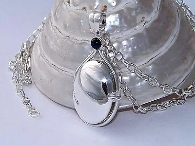 NEW 925 Sterling Silver.4mmNatural Violet Blue Lolite Locket H2O Just Add Water  • $69.77