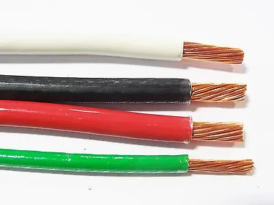 55' Ea Thhn 6 Awg Gauge Black White Red Stranded Copper Wire + 55 10 Awg Green • $208.88