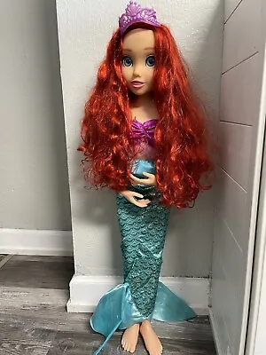 Disney Princess Ariel My Size Doll 32  Tall Play Date Little Mermaid Articulated • $55