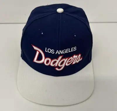 Vintage 90s Sports Specialties Los Angeles LA Dodgers Script Snapback Hat Cap • $150