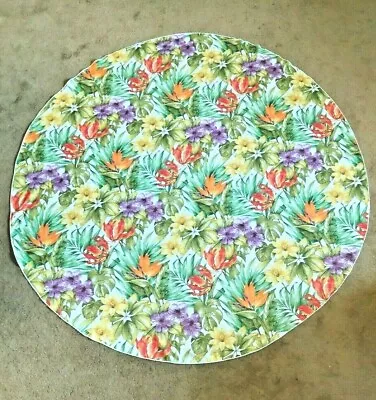 $19.99 • Buy Cloth Tropical Hawaiian Floral Print Tablecloth Indoor/Outdoor  72  Round