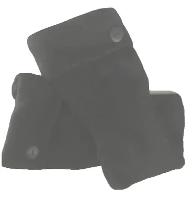 Fingerless Gloves Black Merino Wool S - M Small - Medium 7 1/2 Long Mittens Cuff • $34.98
