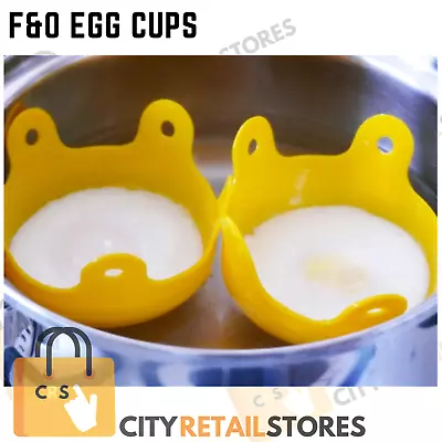 F&O Egg Poaching Cups Food Mould Silver Fried Fryer Oven Poacher Pancake • £2.88