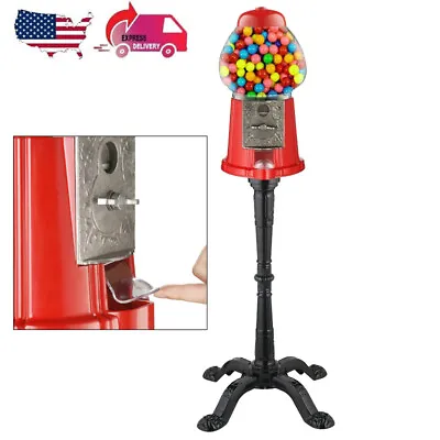 $40.99 • Buy 15  Vintage Candy Gumball Machine Bank W/Stand Dispenses Gumballs Cast Metal
