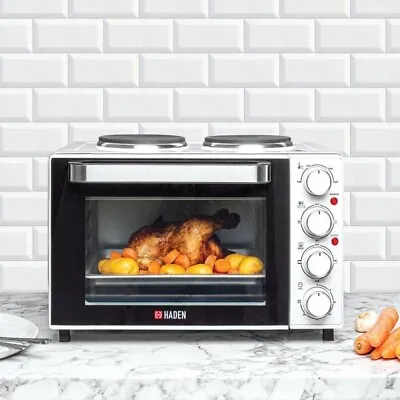 Haden 25L Table Top Mini Oven With Two Hot Plates • £79.99