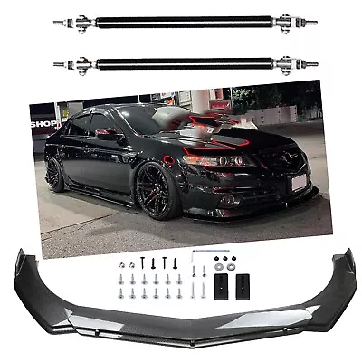 Carbon Fiber Front Bumper Lip Chin For Acura TL TLX ILX Spoiler Splitter Bod Kit • $69.99