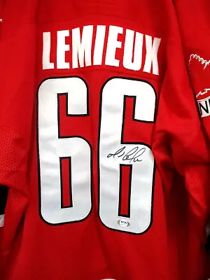 NHL Mario Lemieux Autographed Signed Team Canada Hockey Jersey Nike XL PSA COA • $1499.99