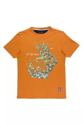 Men's A. Tiziano Copper Jeremy Short Sleeve Jersey Graphic Crew T-Shirt - XL • $24.95