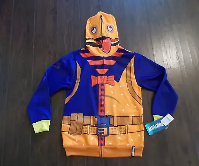 Fortnite Durr Burger Youth Size XL Full Zip Face Mask Hoodie Jacket • $9.99