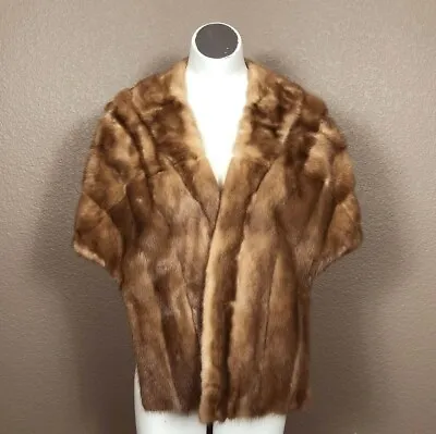 The Bon Marche Fur Salon Vintage Autumn Haze Mink Wrap Stole • $49.50
