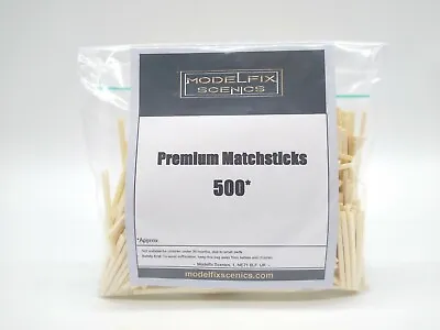 Modelfix Scenics 500 Wooden Matchsticks -Headless Match Sticks For Model Making • £3.99