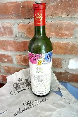 Château Mouton Rothschild Empty Bottle 1970 Chagall Label. Cork Inside. W Tissue • $69.99