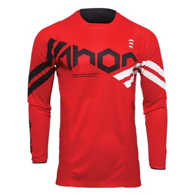 Thor Pulse Cube Red And White MX Off-Road Jersey Men's Sizes SM - 3X • $34.99