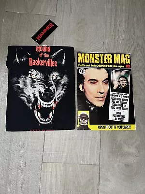 Hammer House Of Horror Hounds Of Baskerville T -shirt Size Medium &Magazine BNWT • £11.99