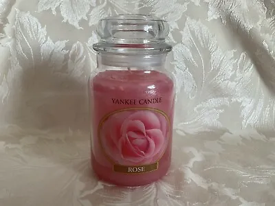 Yankee Candle “Rose” Large Jar 2015 Pour White Deerfield Label From USA • £28.95