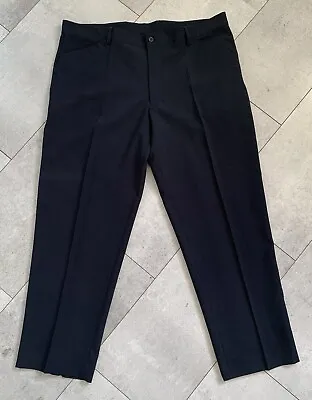 Farah Men’s Vintage Navy Trousers Smart Work Wedding Waist 42 Leg 31 Fit Retro • £10.99