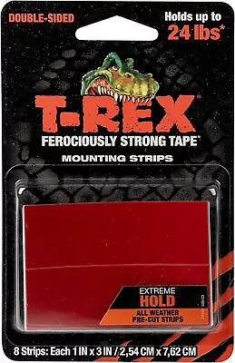 T Rex Tape Extreme Hold Heavy Duty Double Sided 25.4mm X 76.2mm Strips  • £9.99