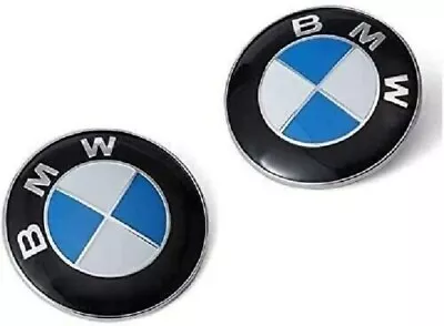 BMW Emblems Hood & Trunk 82mm + 74mm BMW Logo Replacement E30 E36 E46 Universal • $15.99