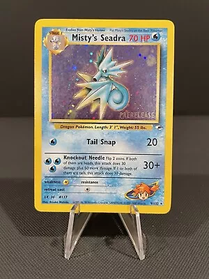 Pokémon Misty's Seadra Gym Heroes 9/132 Vintage Holo Rare PROMO! + SWIRL! + NM! • $10.95