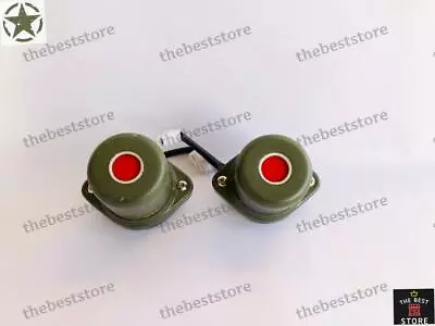 New Ford Jeep Military Willys Blackout Red Dot Stop Light (12v) Set Of 2 • $36.90