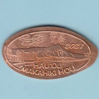 C) Hauoli Makahiki Hou ~ 2021 ~ Happy New Year In Hawaii ~ Diamond Head • $2.32