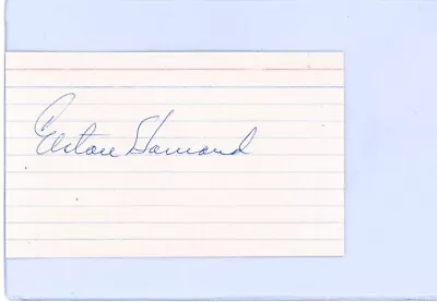 Elston Howard Signed Index Card Tough Autograph Deceased 1980 Yankees • $75