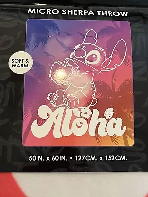 Disney Stitch Aloha Throw Blanket—50”×60” Brand New Spencers • $25