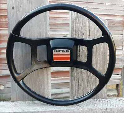 Vintage 38 Inch 6 Speed CRAFTSMAN Riding Lawn Mower Steering Wheel & Mount NICE • $55