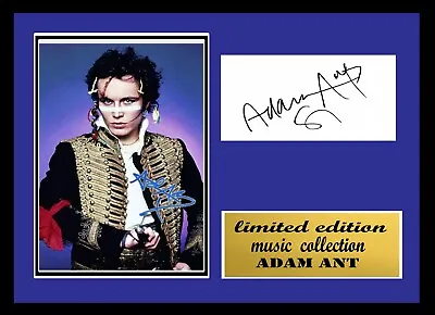 Adam Ant    Signed  Framed 166 • £16