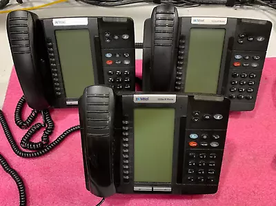 Lot Of 3 Mitel 5320e IP Backlit Charcoal Business Phones 50006634 • $74.98