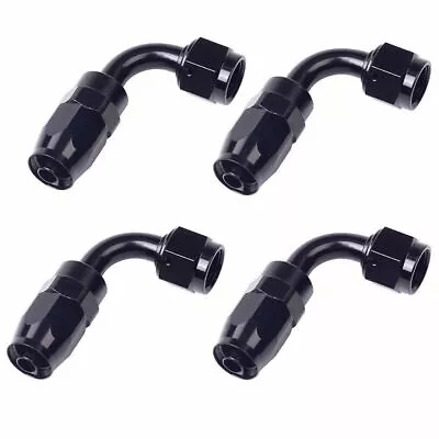 4Pcs Universal AN6 Swivel Hose End Fitting Adaptor Oil/Fuel Line -6AN 90 Degree • $15.99