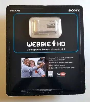 Sony  Webbie  HD Silver Camcorder/Video Camera MHS-CM1 ☆ New ☆ Sold Out  • $211.19