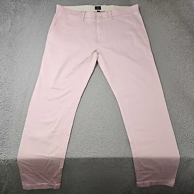 J Crew Pants Mens 36x32 Pink Chino 484 Slim Straight Fit Preppy Stretch Cotton • $29.89