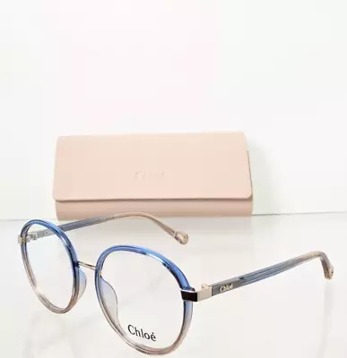 Brand New Authentic Chloe Eyeglasses CE 0033 004 51mm Blue & Gold 0033O Frame • $169.99