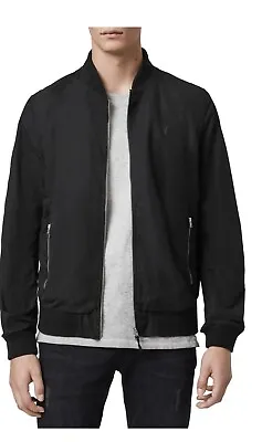 $25 • Buy ALLSAINTS Bassett  Cotton Blend Bomber Jacket Size L  RETAIL $249