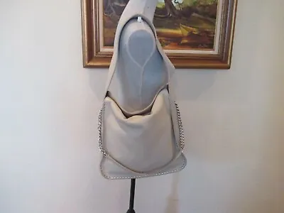 MICHAEL KORS Astor Large Studded Pebbled Leather Hobo Shoulder Bag MSRP $349 • $119.99