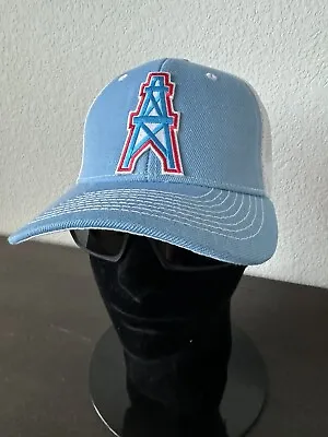 Houston Oilers Original Throwback Retro Logo Snapback Trucker Hat Cap New 🏈 • $18