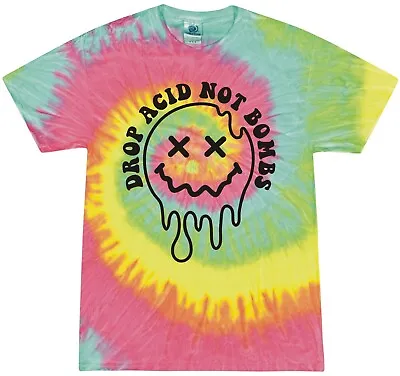 Drop Acid Not Bombs Tie Dye Tshirt • £19.99