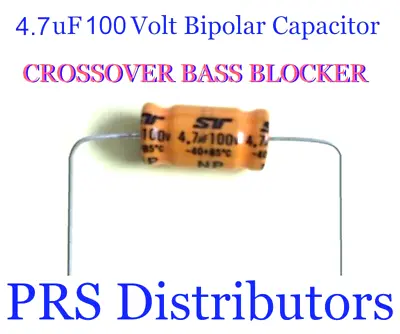 4.7uF 100V BIPOLAR CAPACITOR BASS BLOCKER SPEAKER TWEETER CROSSOVER 4.7mF  1 Pc • $7