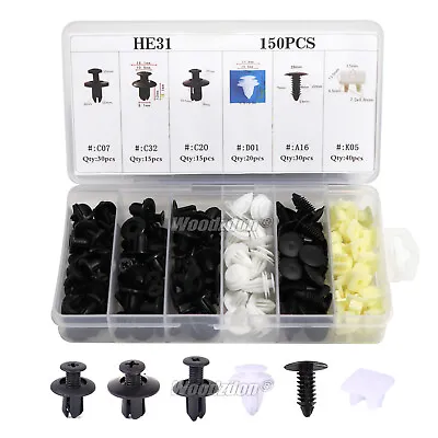 150pcs Car Push Pin Rivet Bumper Fender Door Trim Panel Clip Fastener Repair Kit • $12.20