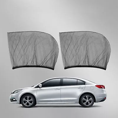 Rear Window 2pcs Car Window Sun Shade UV Protection Breathable Mesh Car Curtains • $23.35