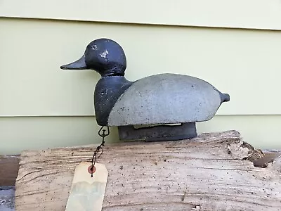 Nice 1930s Glass Eyed Drake Wooden Duck Decoy. New Jersey?? Avon NJ?? • $14.99