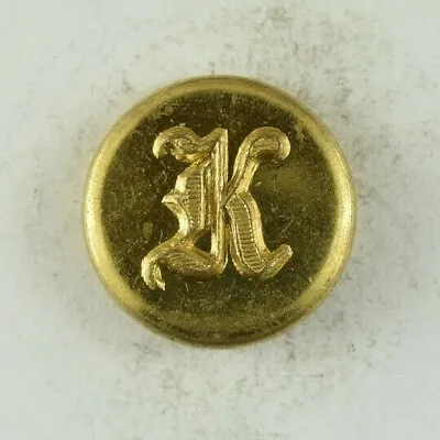 Vintage Letter K Seal Crest Button Original E8CT • $9.62